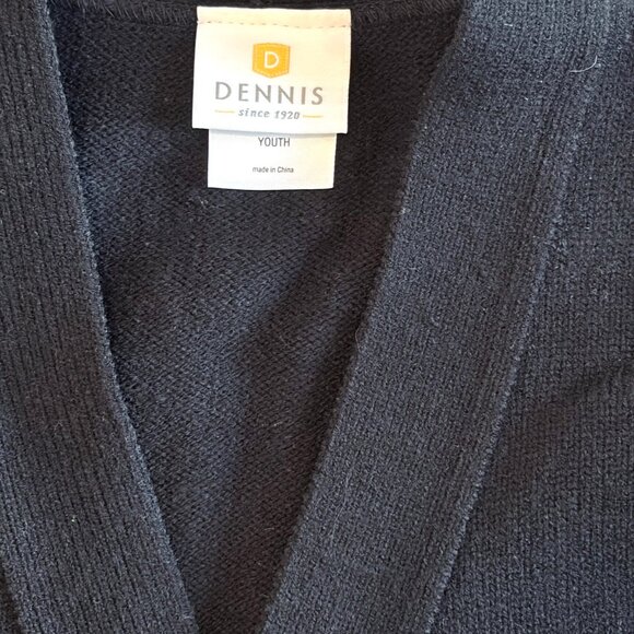 Dennis Uniform letterman cardigan Small black red - Picture 6 of 9